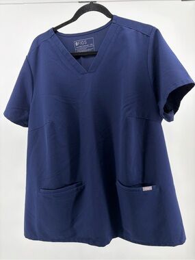 FIGS Women’s Technical Collection Uniform Work Scrubs Top Navy Size 3XL